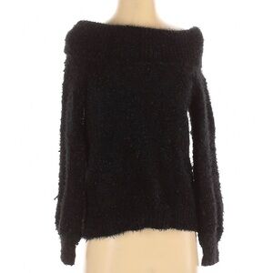 Others Follow Black Off-the-Shoulder Sweater